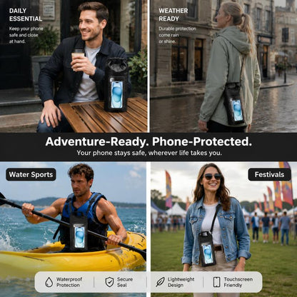 2L Waterproof Crossbody Dry Bag with Phone Window
