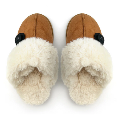 Plush Sheepskin-Lined Non-Slip Indoor–Outdoor Slippers