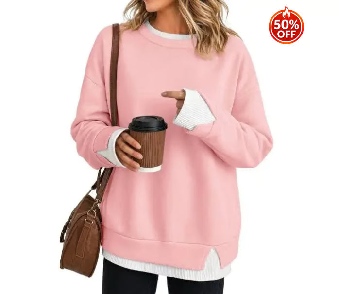Women's Layered Look Relaxed Sweatshirt