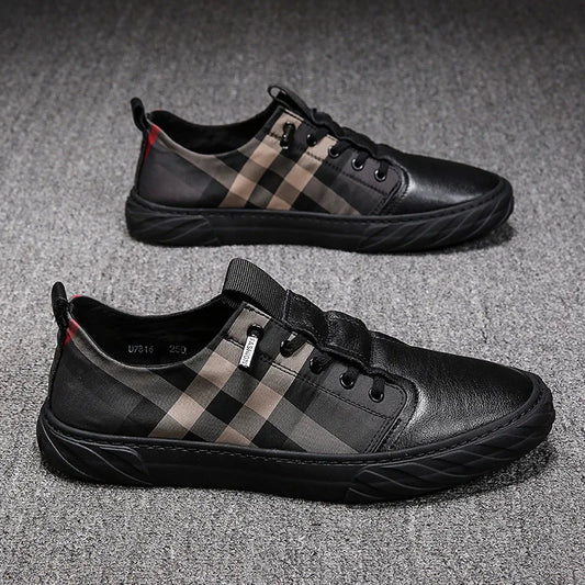 Sophisticated High-Top Italian Leather-Look Sneakers