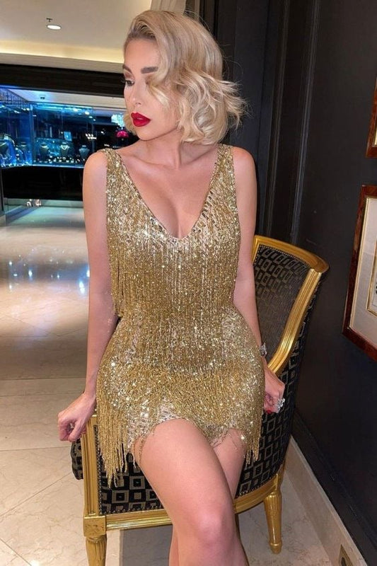 Elegant Fringe Party Dress