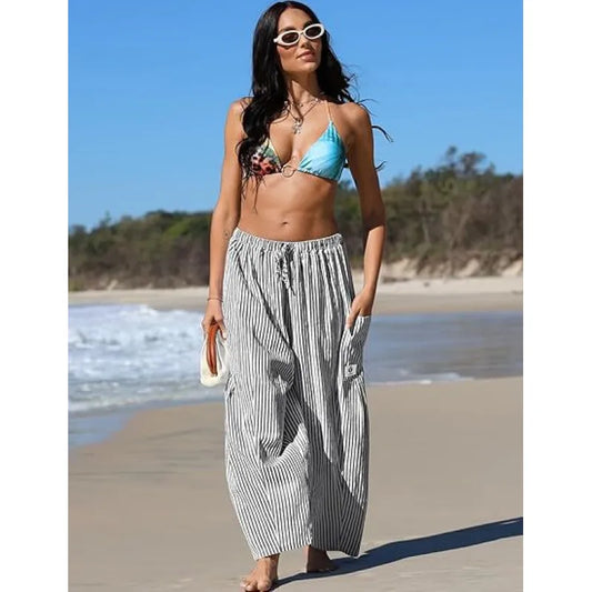Women’s Striped Wide-Leg Trousers