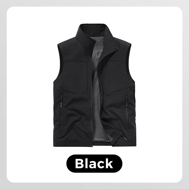 Men’s Waterproof Multi-Pocket Outdoor Utility Vest