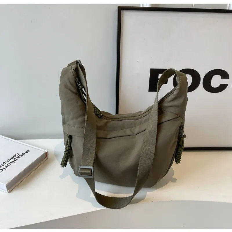 Women’s Multi-Pocket Nylon Crossbody Bag