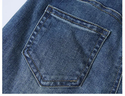 Women’s High Waist Drawstring Wide Leg Denim Trousers