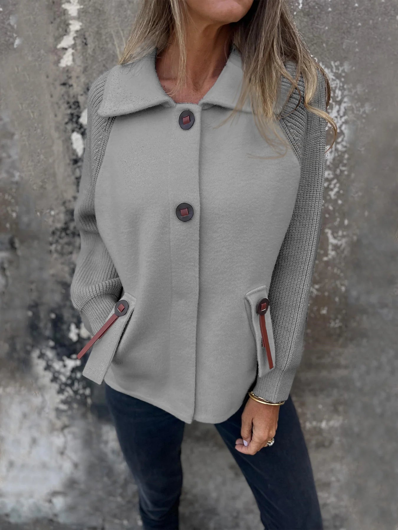 Women’s Soft Draped Lapel Cardigan Jacket