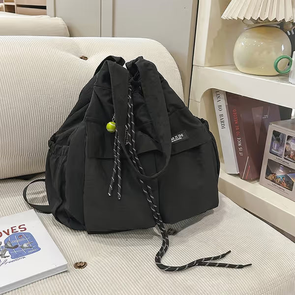 Large Convertible Drawstring Tote Backpack