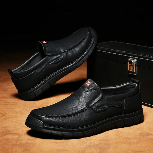 Men’s Leather-Look Loafers