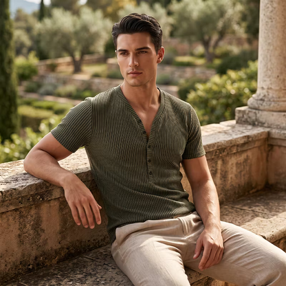 Men’s Short-Sleeve Henley T-Shirt