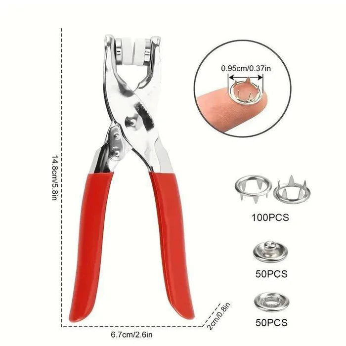 Snap Fastener Pliers and Press Stud Starter Kit