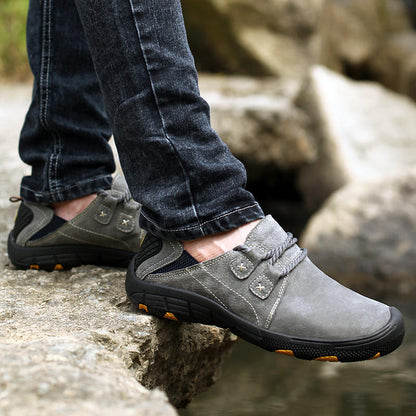 Men’s Wide-Fit Pigskin Leather-Look Soft-Sole Driving Loafers