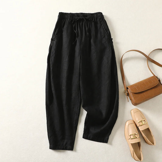 Women’s Relaxed Linen Drawstring Trousers