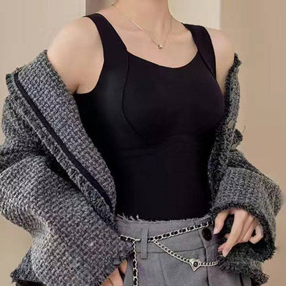 Women’s Warm Tank Top with Built-In Shelf Bra