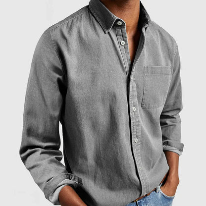 Men’s Premium Linen-Blend Button-Up Shirt