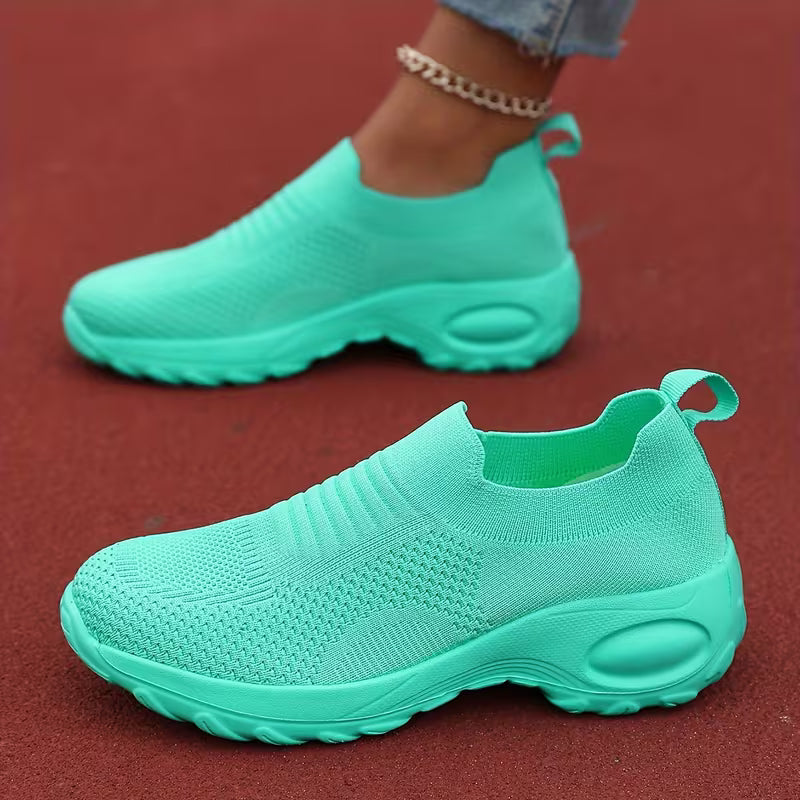 Women’s Slip-On Knit Walking Trainers