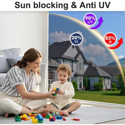 Reflective One-Way Privacy Window Film with DIY Installation Kit