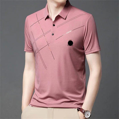 Men's Patterned Stretch Polo Shirt