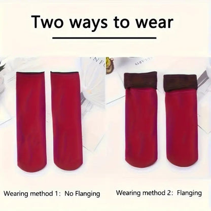 Women’s Fleece Lined Thermal Slipper Socks for Winter Warmth