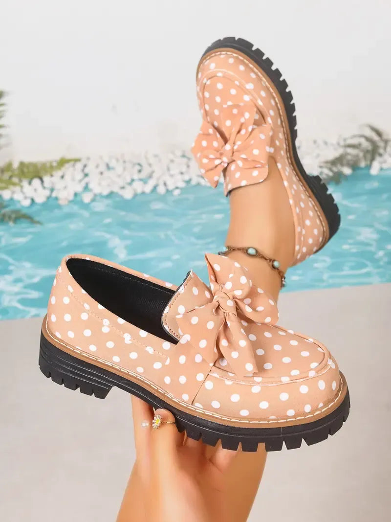 Women’s Polka Dot Bow Loafers