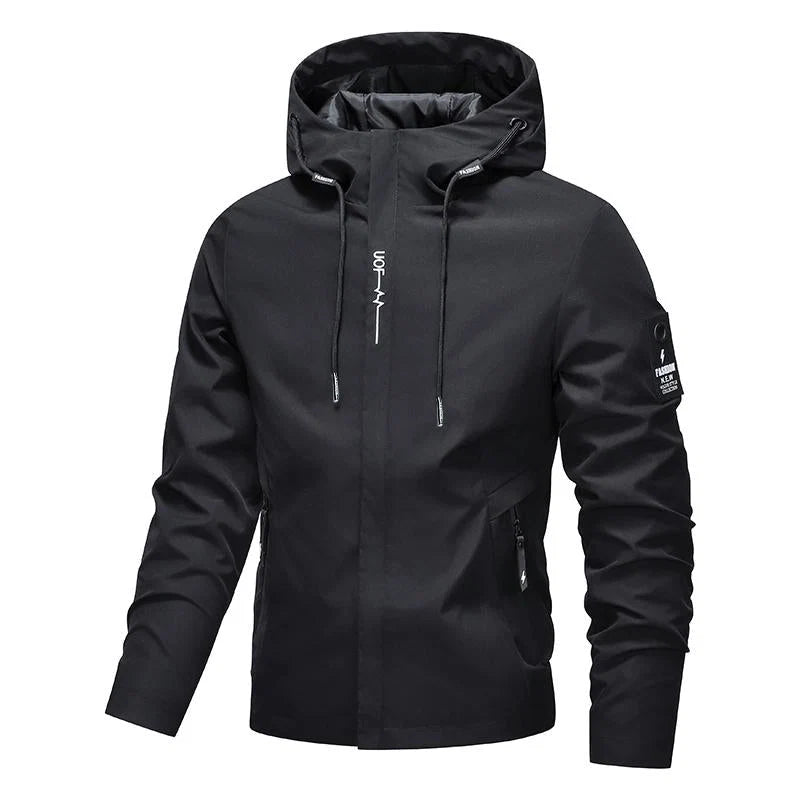 Men's Lightweight Drawstring Hooded Jacket