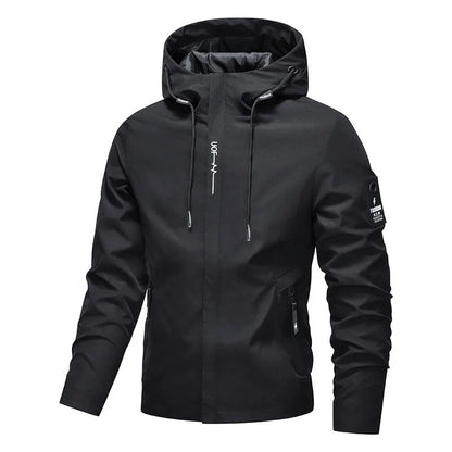 Men's Lightweight Drawstring Hooded Jacket