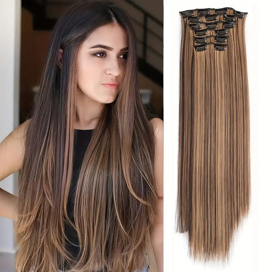 Women’s Clip-On Highlight Hair Extensions