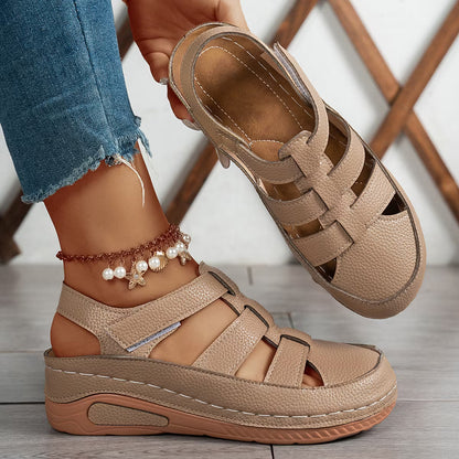 Women's Cut-Out Wedge Slingback Sandals
