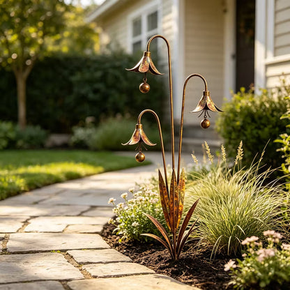 Triple Bell Flower Garden Stake
