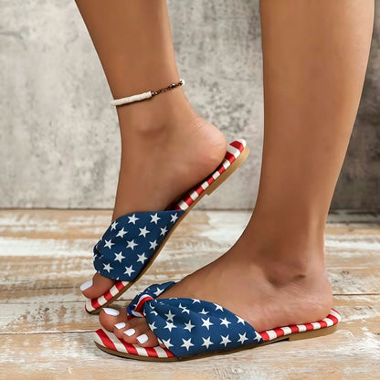 Women's Knot Detail Flat Sandals