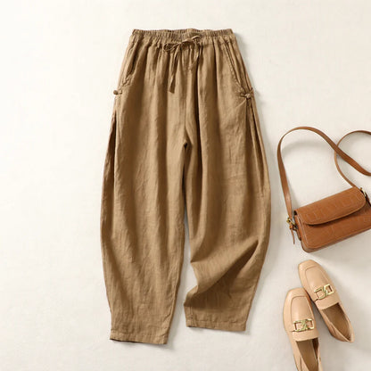 Women’s Relaxed Linen Drawstring Trousers