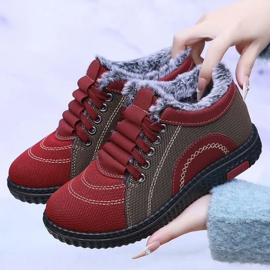 Women’s Fleece-Lined Winter Comfort Cotton Shoes