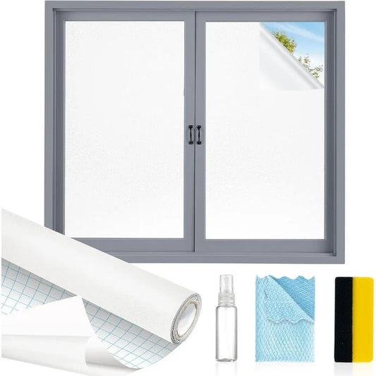 Reflective One-Way Privacy Window Film with DIY Installation Kit