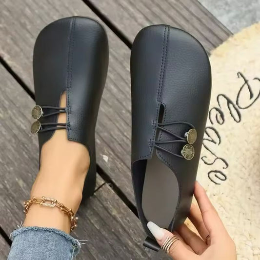 Women's Comfort Loafers – Soft Non-Slip Leather-Look Flats