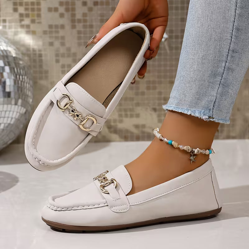 Women’s Suede-Look Buckle Loafers