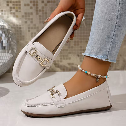 Women’s Suede-Look Buckle Loafers