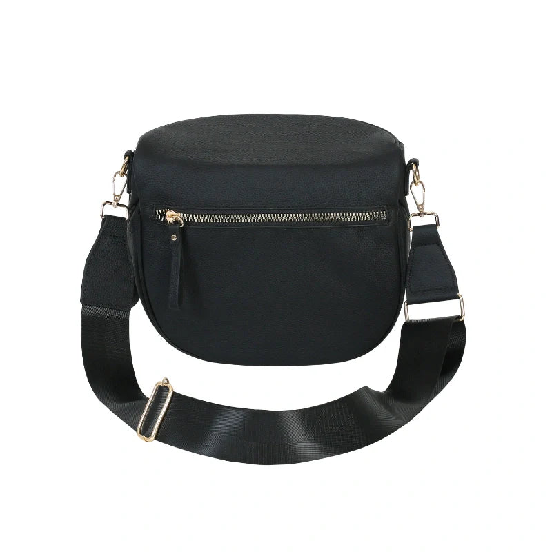 Women’s Multi-Pocket Leather-Look Crossbody Bag