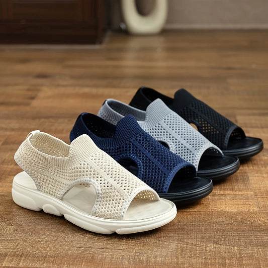 Women's Knit Beach Sandals - Lightweight & Non-Slip
