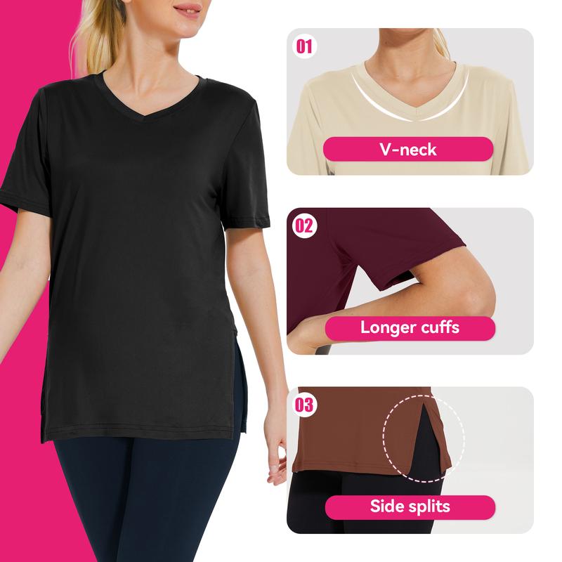 Women’s Casual Loose Fit V-Neck Tee 3 Pack