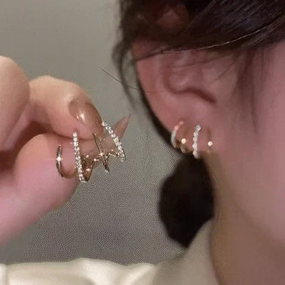 Women’s Sparkling Cat Claw Crystal Stud Earrings