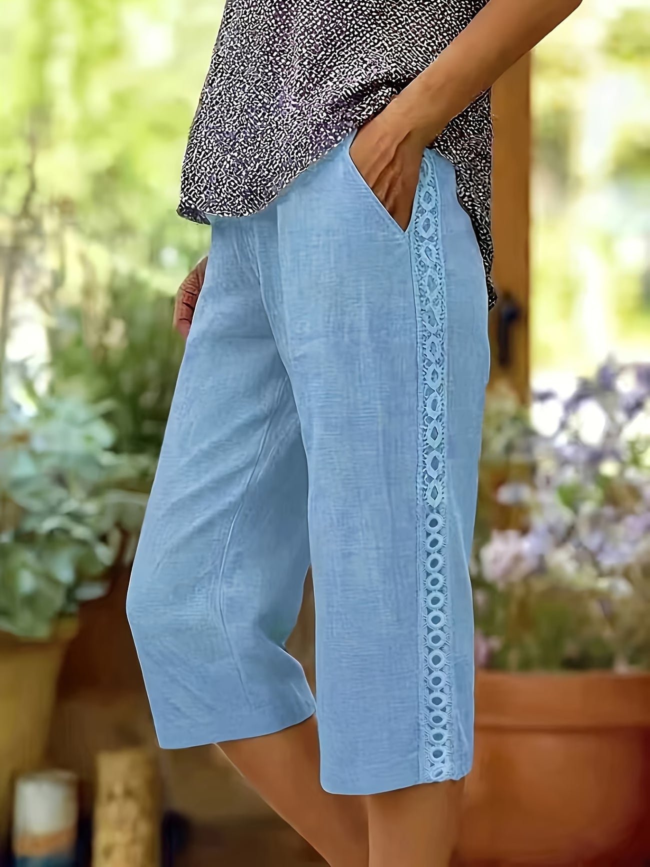 Women's Side-Lace Casual Trousers