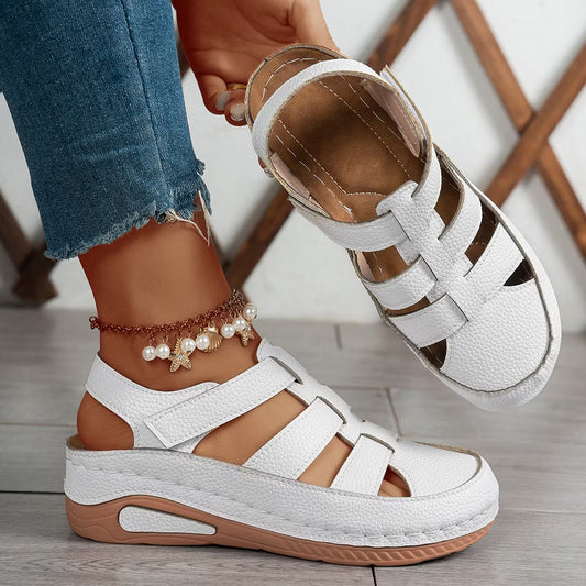Women's Cut-Out Wedge Slingback Sandals