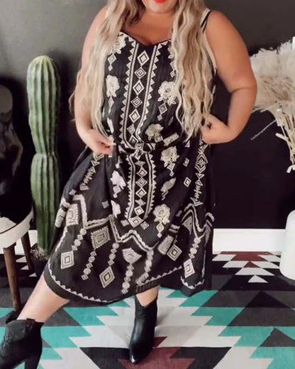 Women's Floral Spaghetti Strap Summer Dress