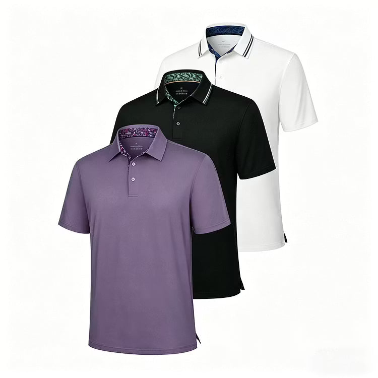 3-Pack Men’s Stretch Polo Shirts