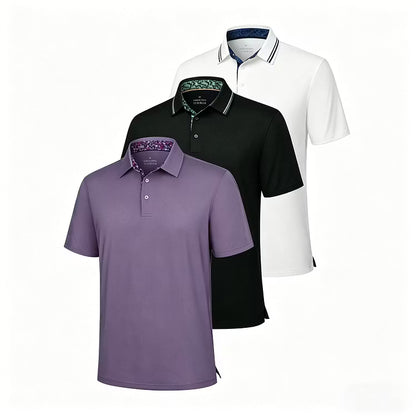 3-Pack Men’s Stretch Polo Shirts