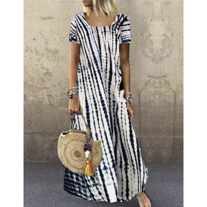 Women's Tie-Dye Print Maxi Dress