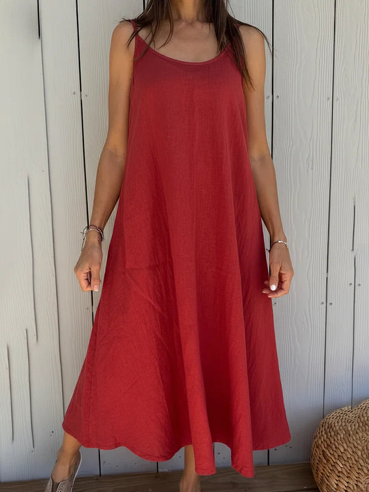 Women’s Linen-Blend Maxi Dress