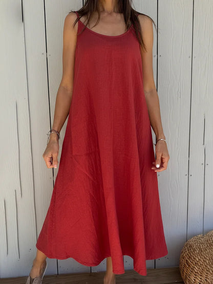 Women’s Linen-Blend Maxi Dress