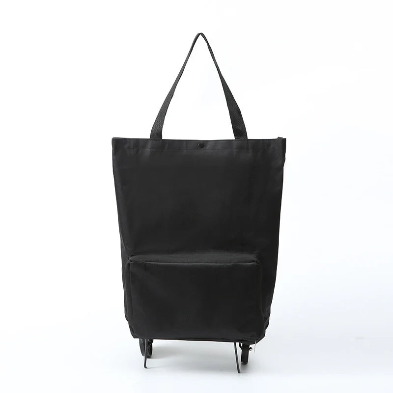 Convertible Shopping Tote with Fold-Away Wheels