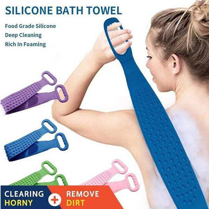 Flexible Silicone Back Scrubber with Handles