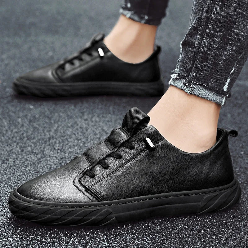 Sophisticated High-Top Italian Leather-Look Sneakers